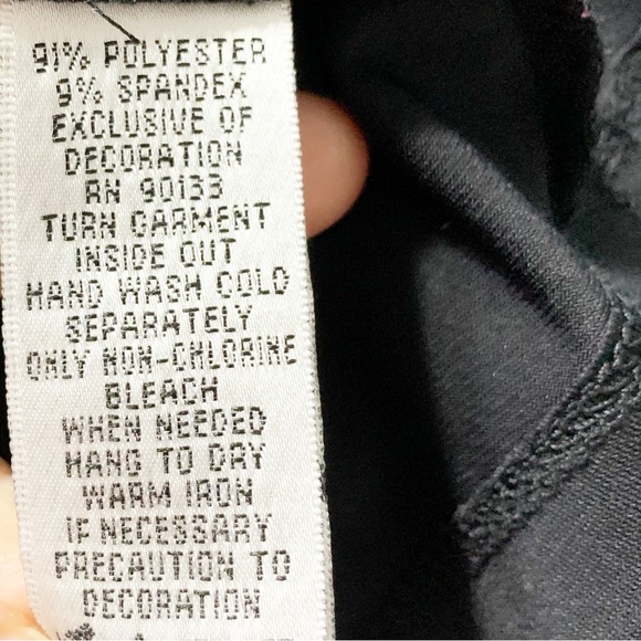 Bob Mackie Wearable Art Long Sleeve Rounded Neckline Mesh Panel / Ribbon Design - Picture 9 of 9